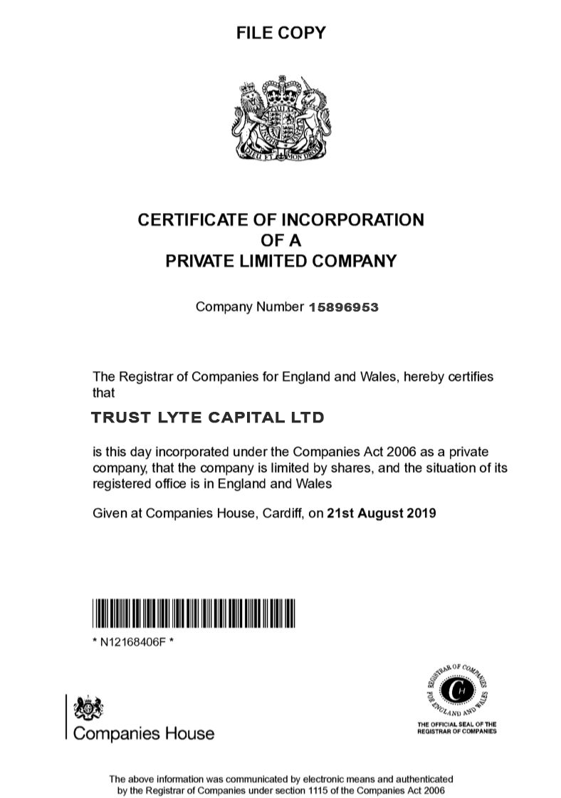 Company Certificate
